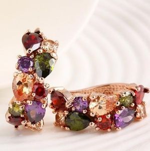 ‼SALE‼Multicolor  Zircon Crystal Earring